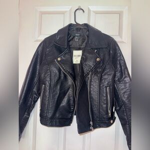 Forever 21 Black Faux Leather Moto Jacket